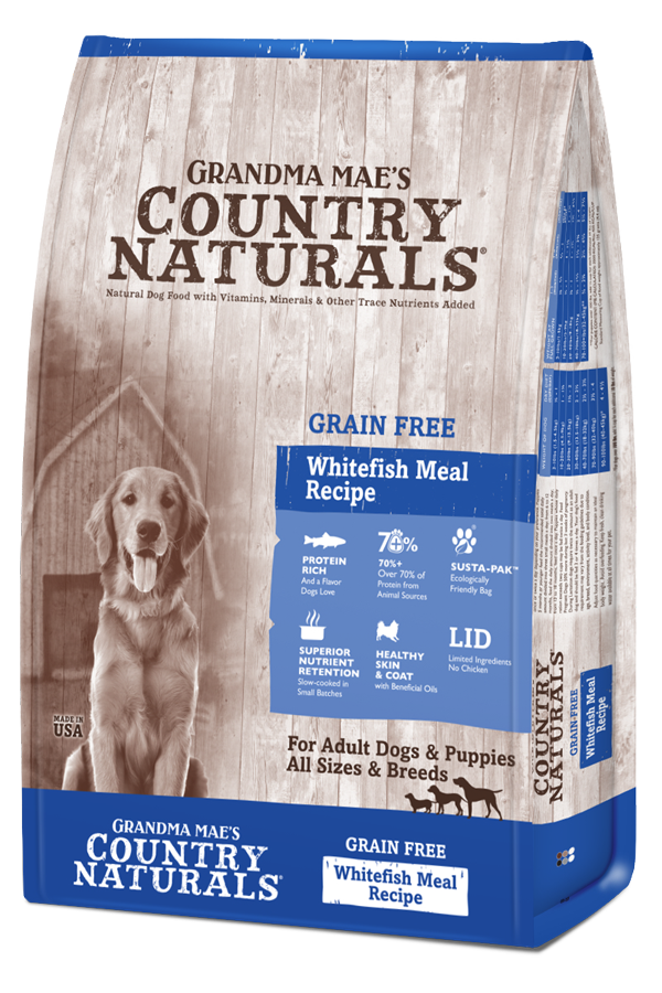 Grandma Mae's Country Naturals Grain-Free Whitefish Recipe Dry Dog Food