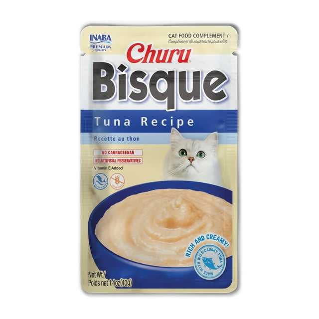Inaba Churu Bisque Tuna Recipe Creamy Wet Cat Food or Topper Pouch - 1.4 Oz - 12 Pack Default Title