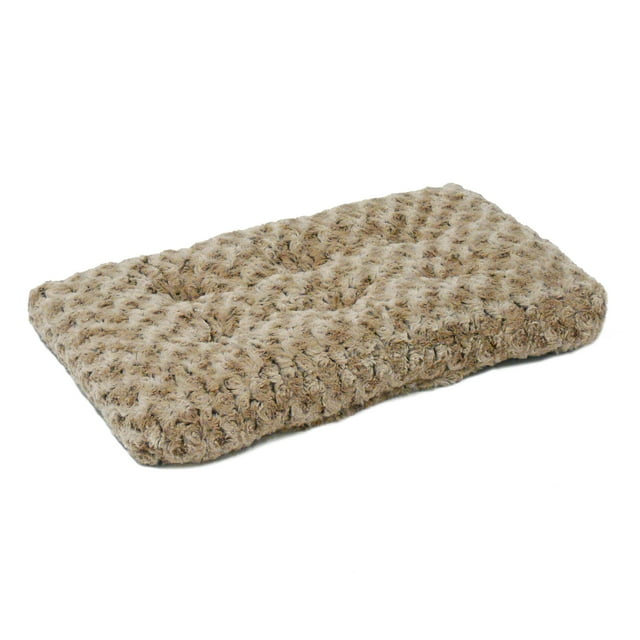 Midwest Homes Quite Time Ombre Swirl Rectangular Raised Dog Bed or Crate Mat Mocha L:24 X W:18 Inch