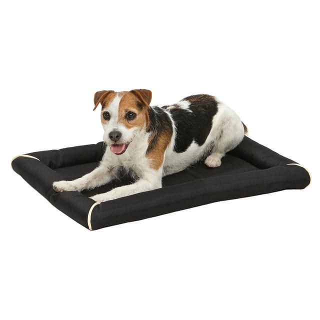 Midwest Homes Ultra-Rugged Max Water Repellent Pet Bed or Crate Mat - Black L:24 X W:18 X H:3 Inch