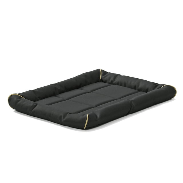 Midwest Homes Ultra-Rugged Max Water Repellent Pet Bed or Crate Mat - Black L: 35 X W:24 X H:3 Inch