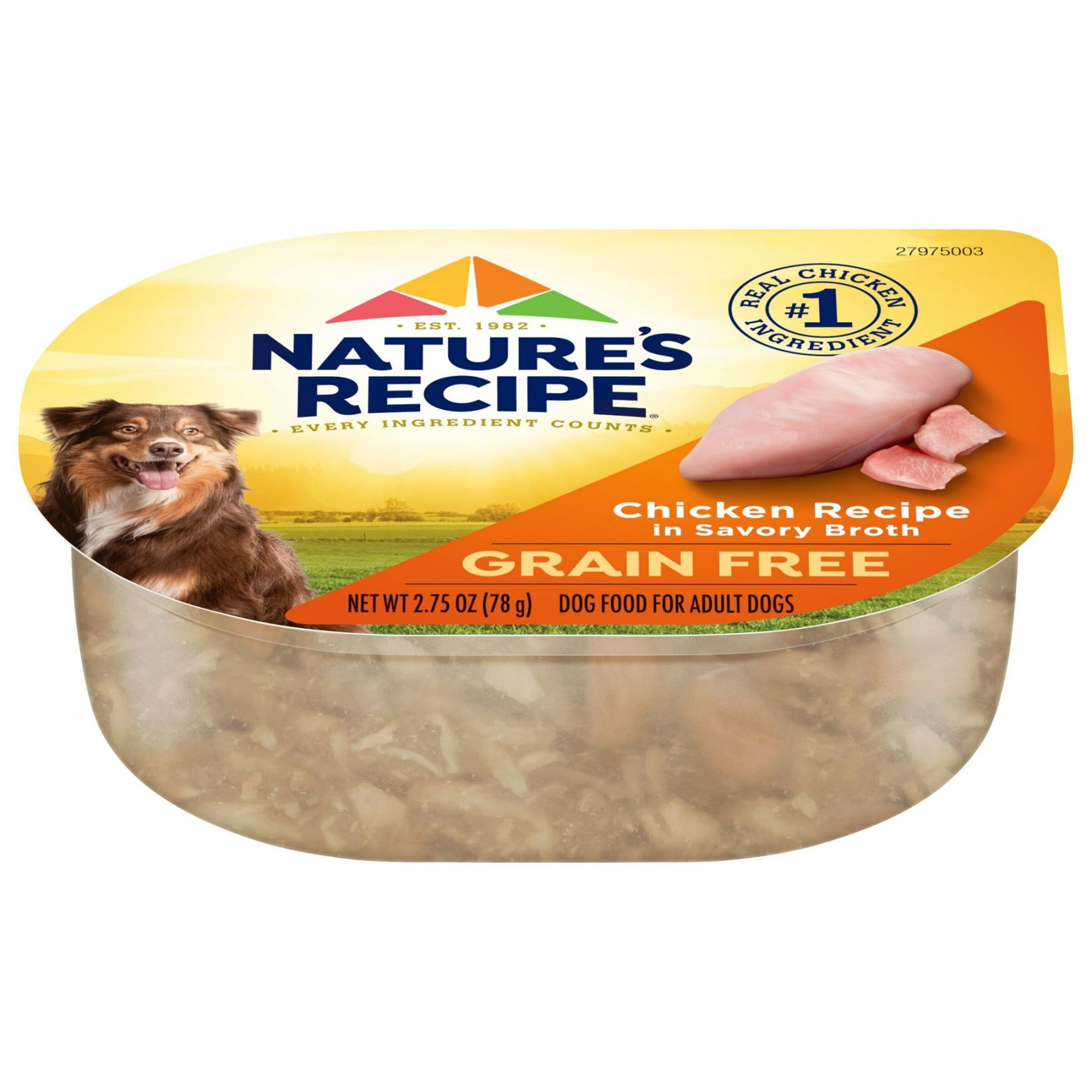 Nature's Recipe Grain-Free Chicken in Broth Wet Dog Food Trays - 2.75 Oz - Case of 12 Default Title