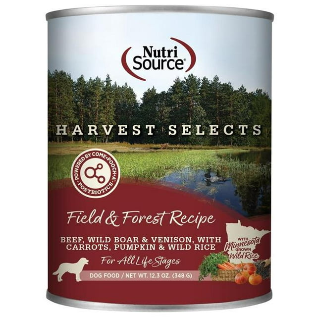 Nutrisource Harvest Selects Field and Forest Recipe Canned Dog Food - 12.3 Oz - Case of 12