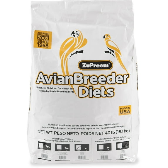 Zupreme AvianBreeder Diet Fruit Blend for Breeding Cockatiel or Medium Bird Food - 40 Lbs Default Title