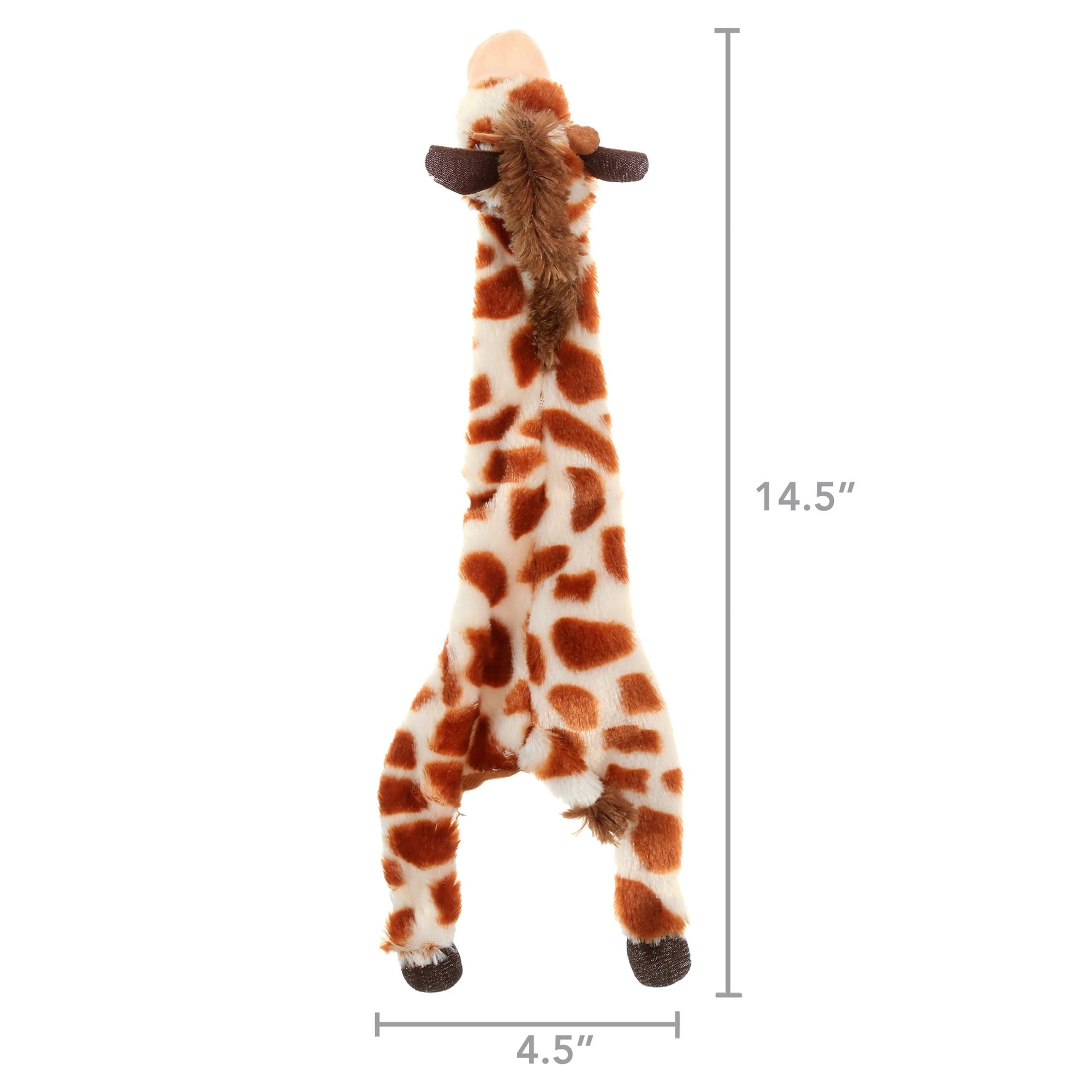 Ethical SPOT Skinneeez Stuffing-Free Giraffe Squeak and Soft Dog Toy - 14 Inch