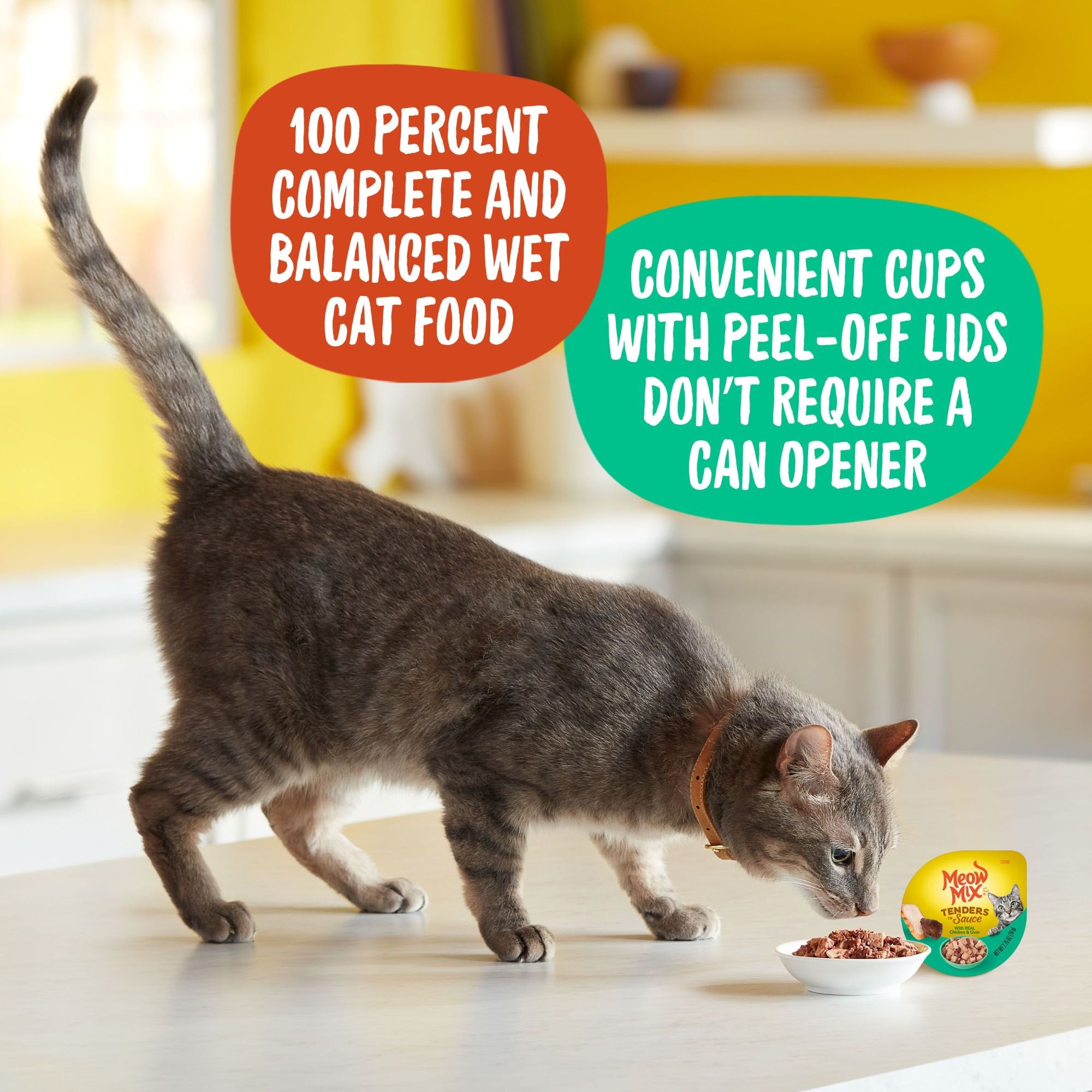 Meow-Mix Tender Favorites Chicken and Liver in Sauce Wet Cat Food Trays - 2.75 Oz - 12 Pack