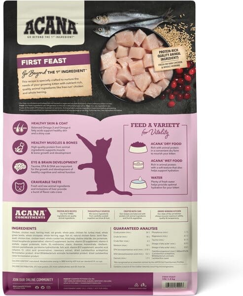Acana 'Kentucky Dogstar Chicken' First Feast Cat Dry Cat Food - 4 lb Bag