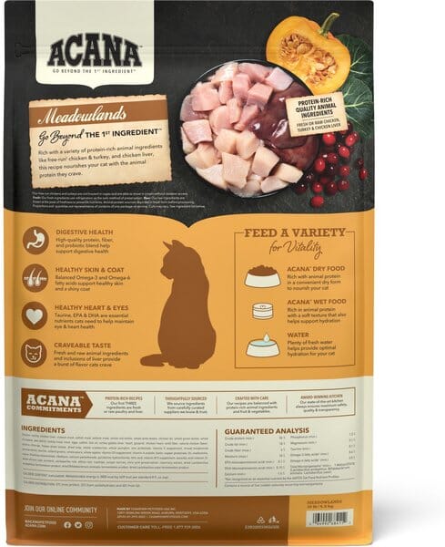 Acana 'Kentucky Dogstar Chicken' Meadowlands Cat Dry Cat Food - 10 lb Bag