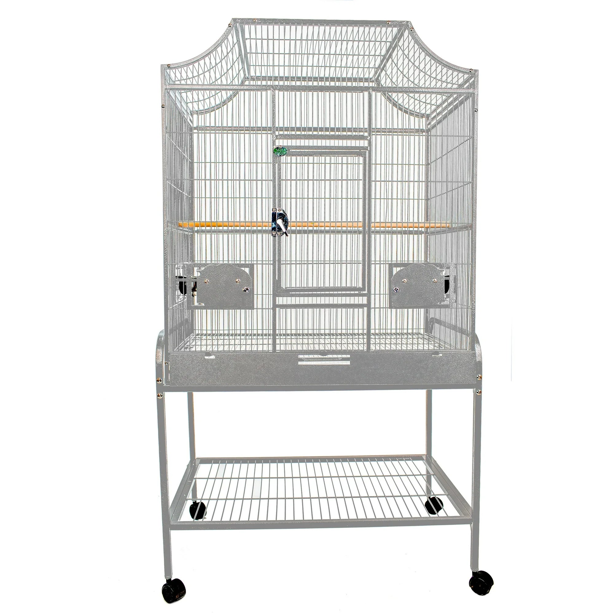 A&E Cage Company Elegant Style Flight Bird Cage with Stand - Platinum - 32 X 21 X 61 In