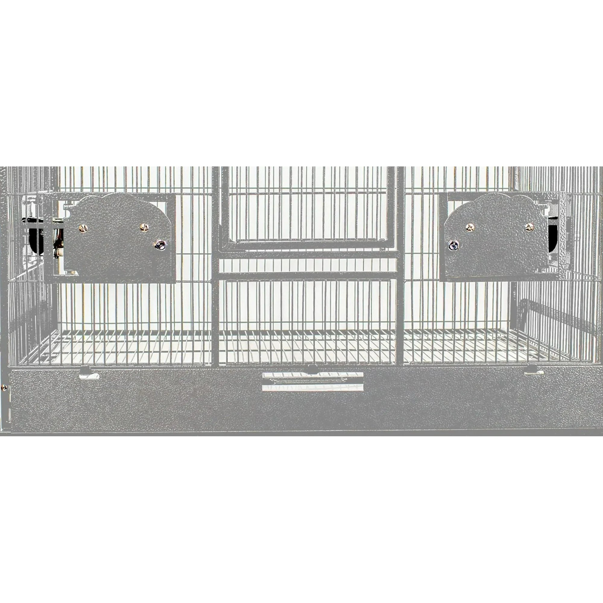 A&E Cage Company Elegant Style Flight Bird Cage with Stand - Platinum - 32 X 21 X 61 In