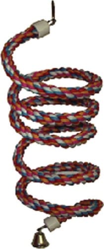 A&E Cage Happy Beaks Cotton Rope Boing with Bell Bird Toy - 1 X 96 In