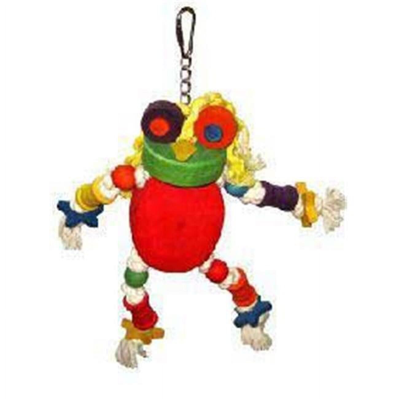 A&E Cage Happy Beaks Silly Wood Frog Bird Toy - 11 X 12 In