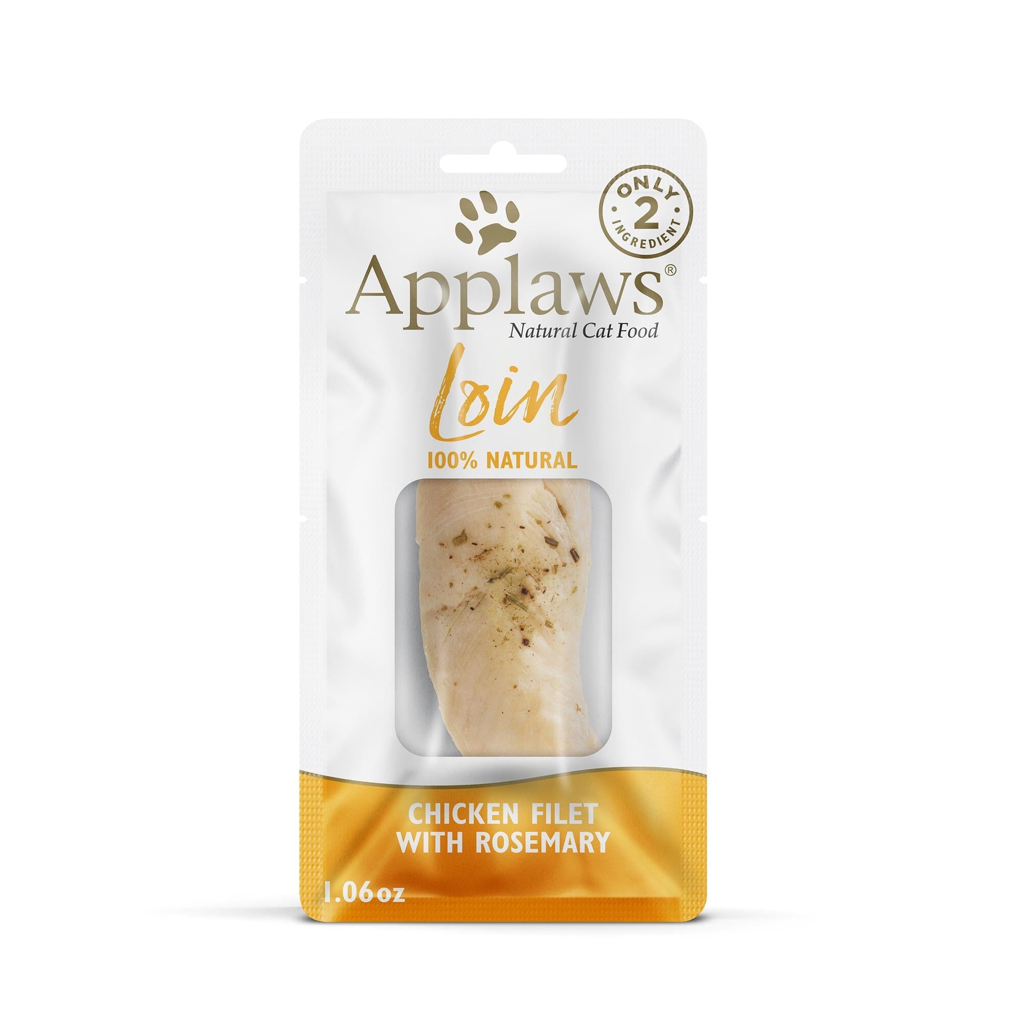 Applaws Cat Loin Natural Chicken and Rosemary Soft and Chewy Cat Treats - 1.06 Oz - Case of 12