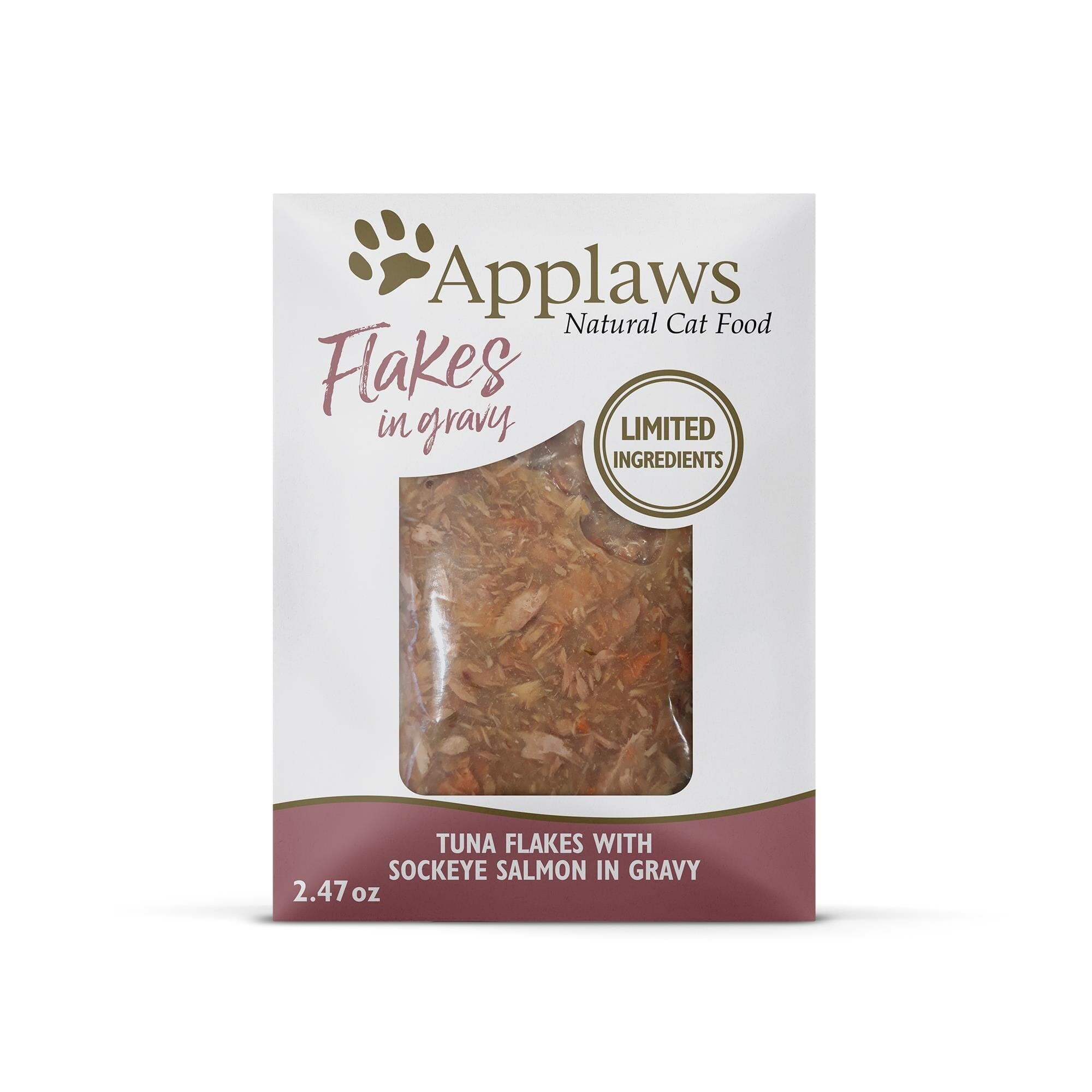Applaws Tuna Flakes and Salmon in Gravy Wet Cat Food Pouch - 2.47 Oz - Case of 12
