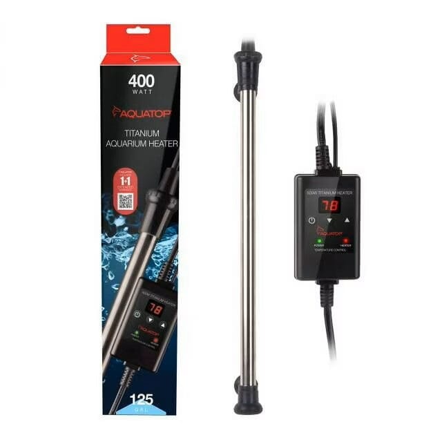 Aquatop Titanium Submersible Heater with Controller Submersible Fish Tank Heater - 400 Watt