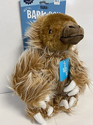 Bark Box Gordon the Giant Hairy Sloth Squeaky and Plush Dog Toy