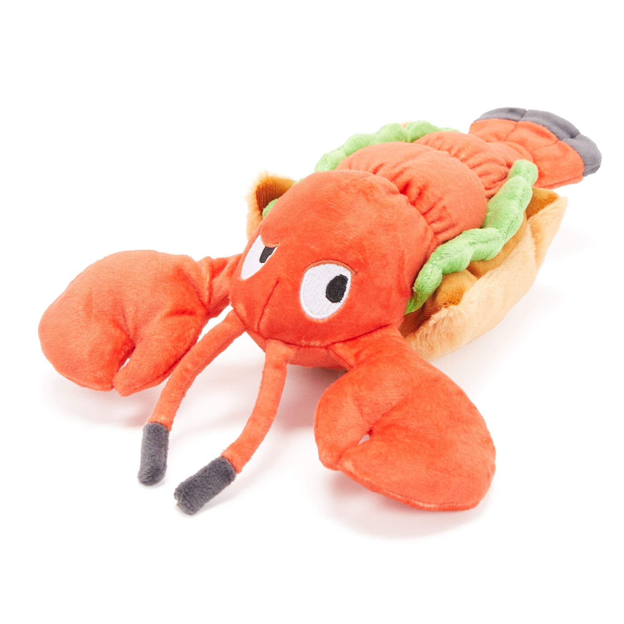 Bark Box Max's Maine Lobster Roll Crinkle Squeak and Plush Dog Toy  