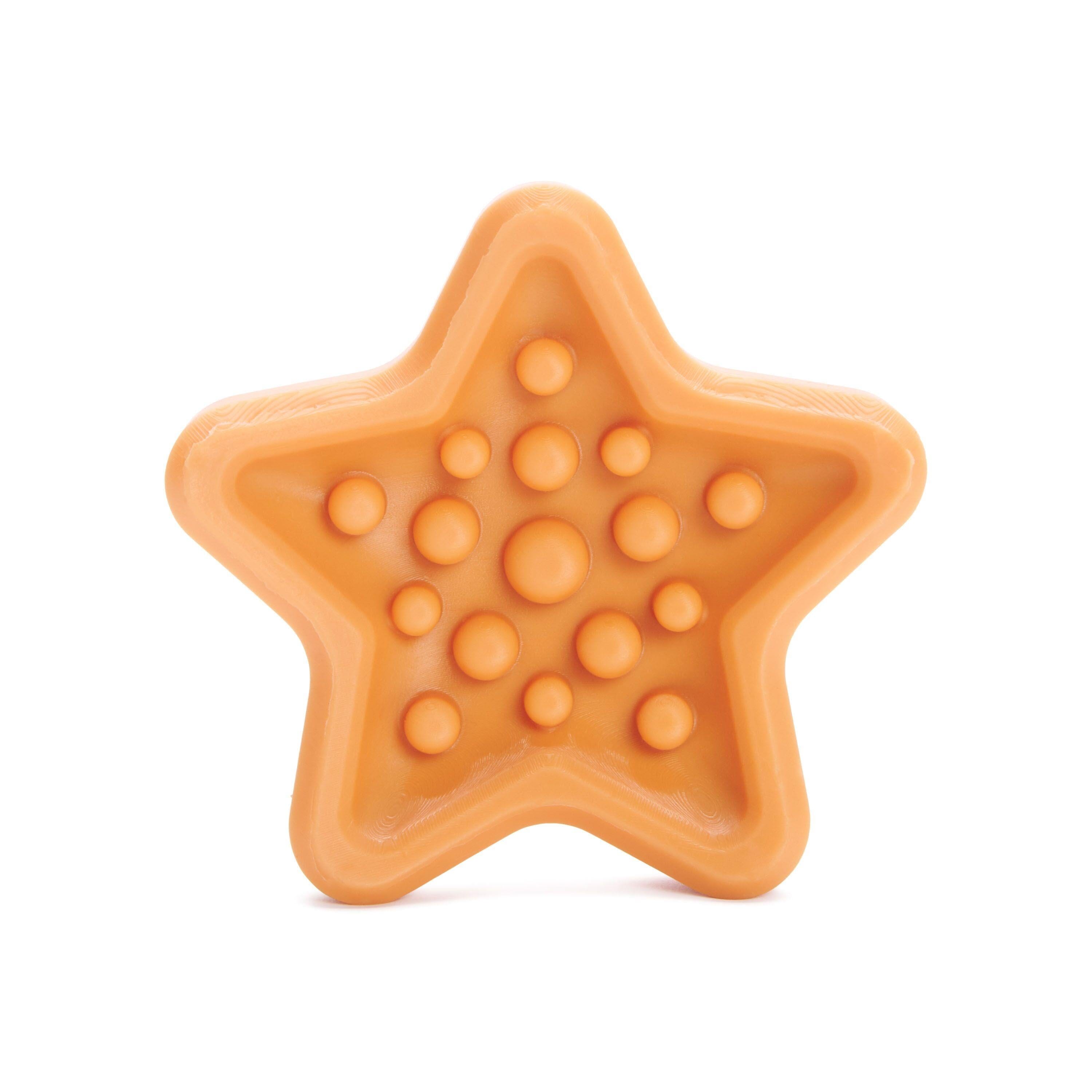 Bark Box Super Chewer Starfish Snacker Textured Rubber Dog Toy