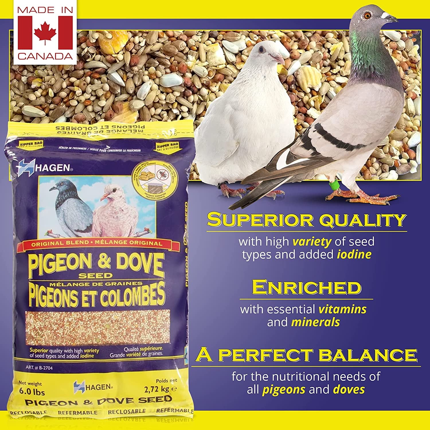 Hagen Hari Pigeon and Dove Seed Nutritionally Complete Bird Food