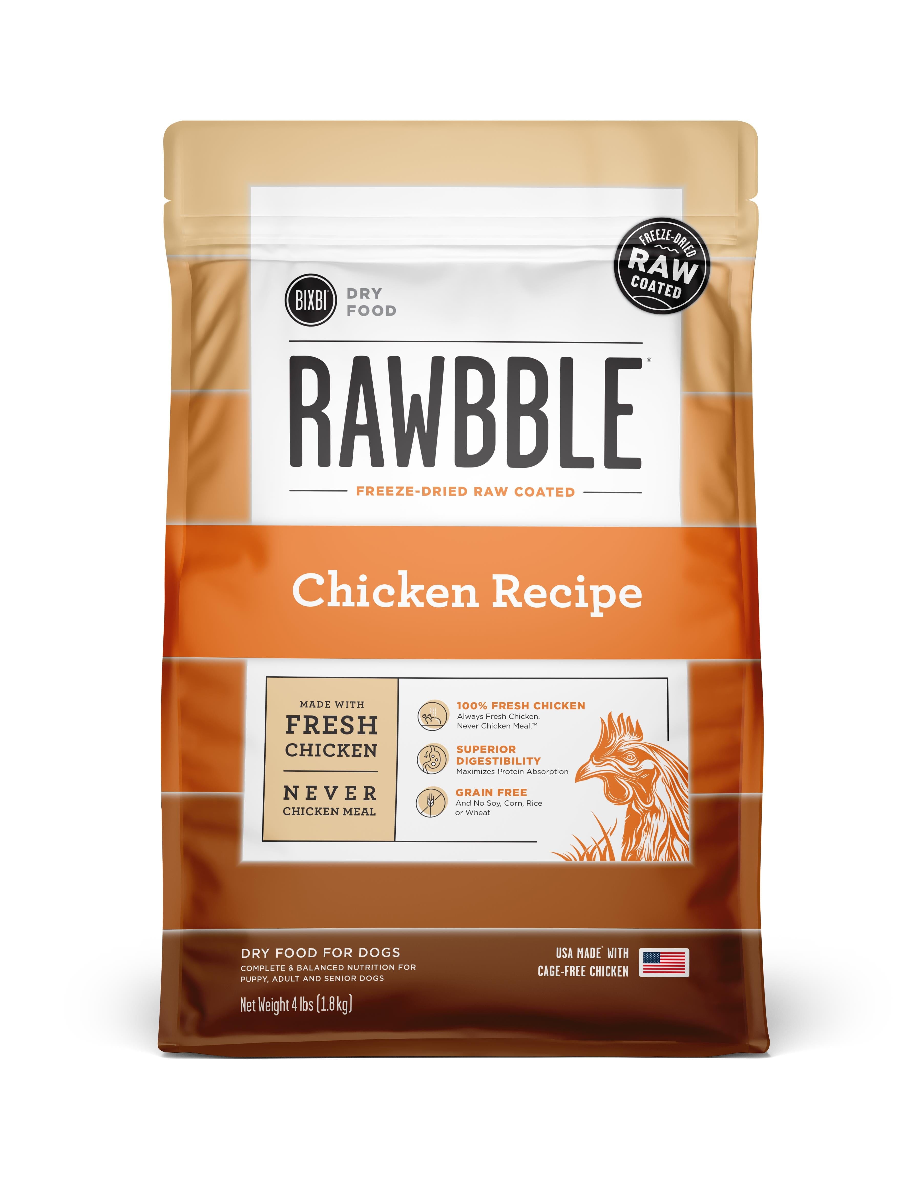 Bixbi Rawbble Chicken Recipe Dry Dog Food - 4 Lbs