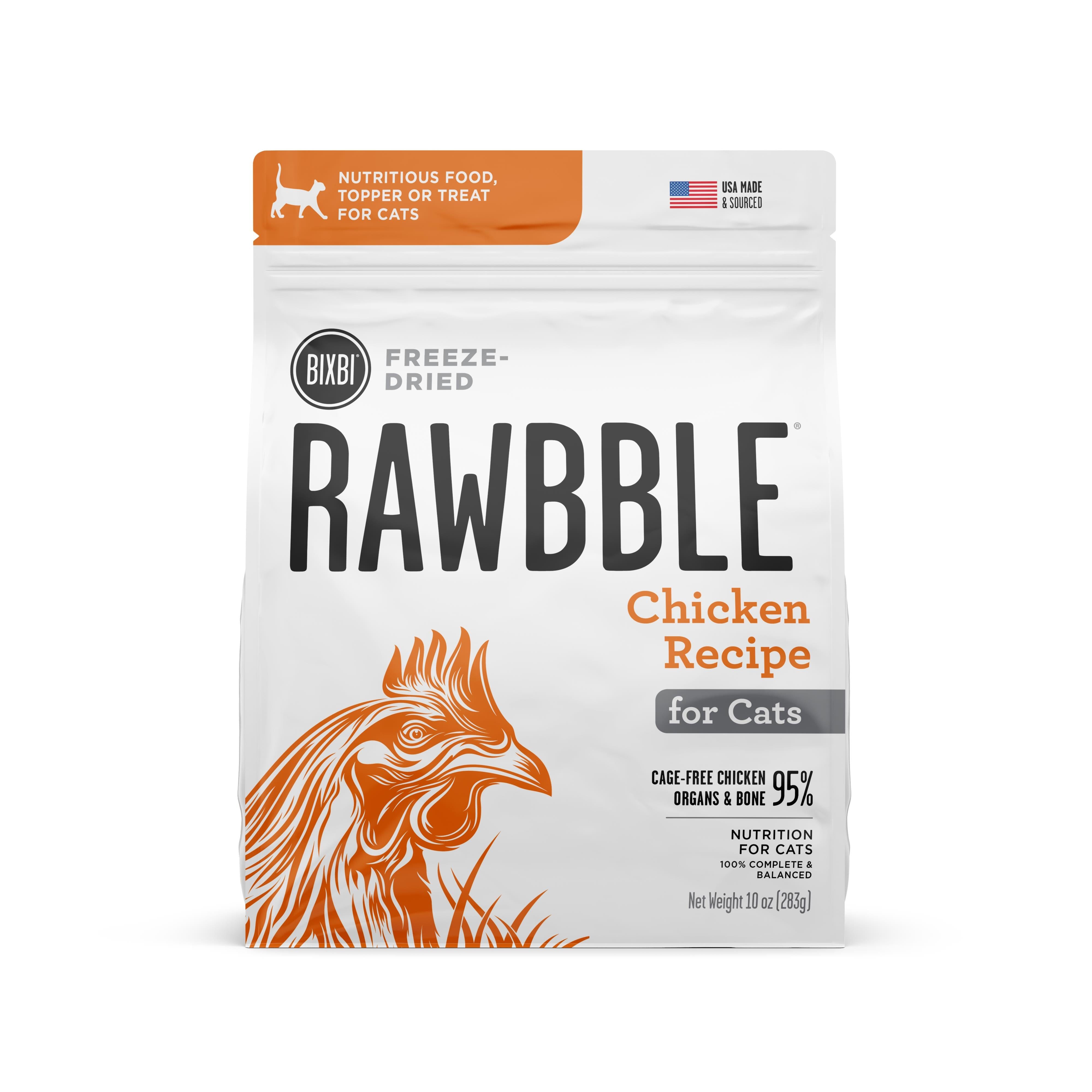 Bixbi Rawbble Chicken Recipe Freeze-Dried Cat Food - 10 Oz