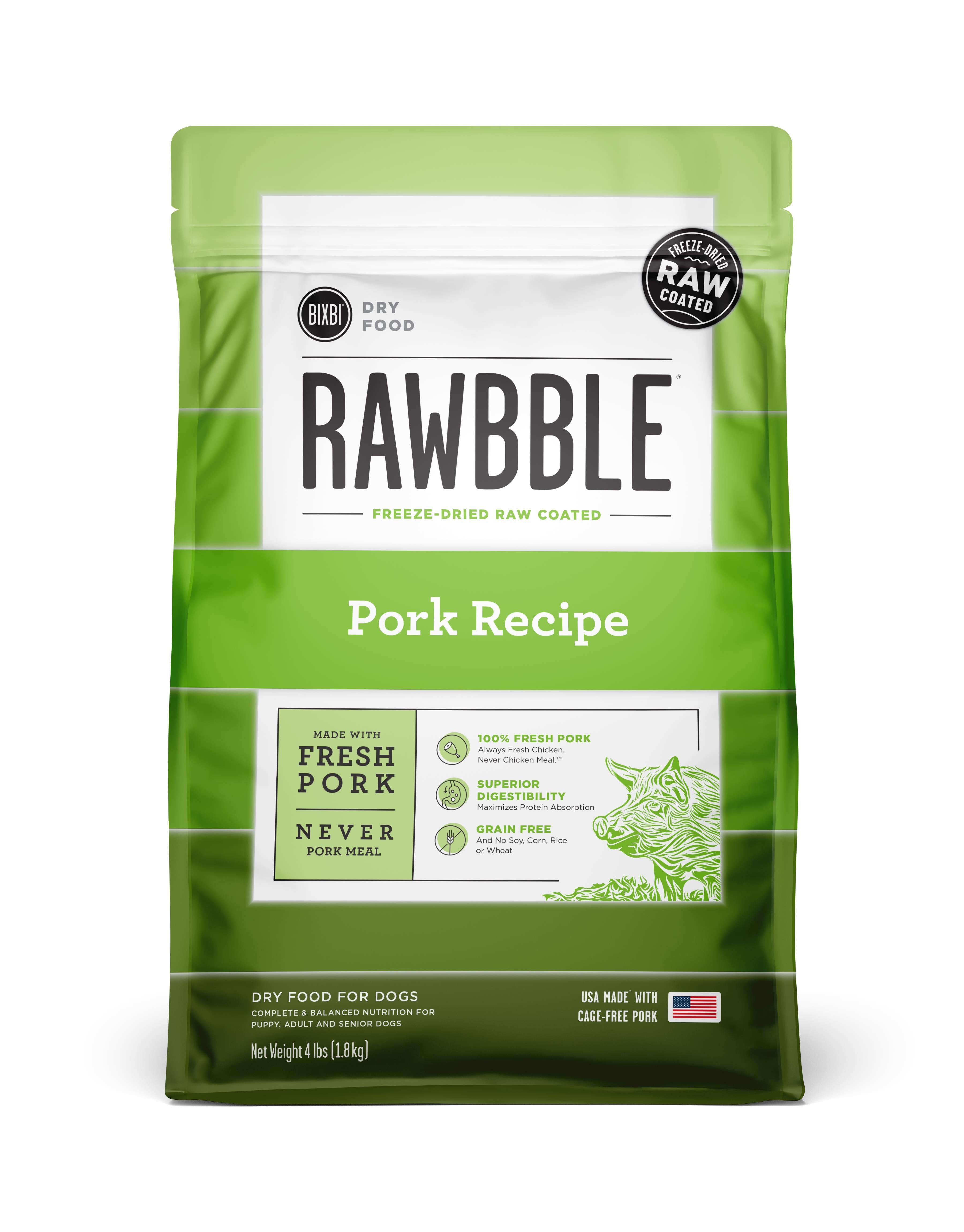 Bixbi Rawbble Pork Recipe Dry Dog Food - 4 Lbs