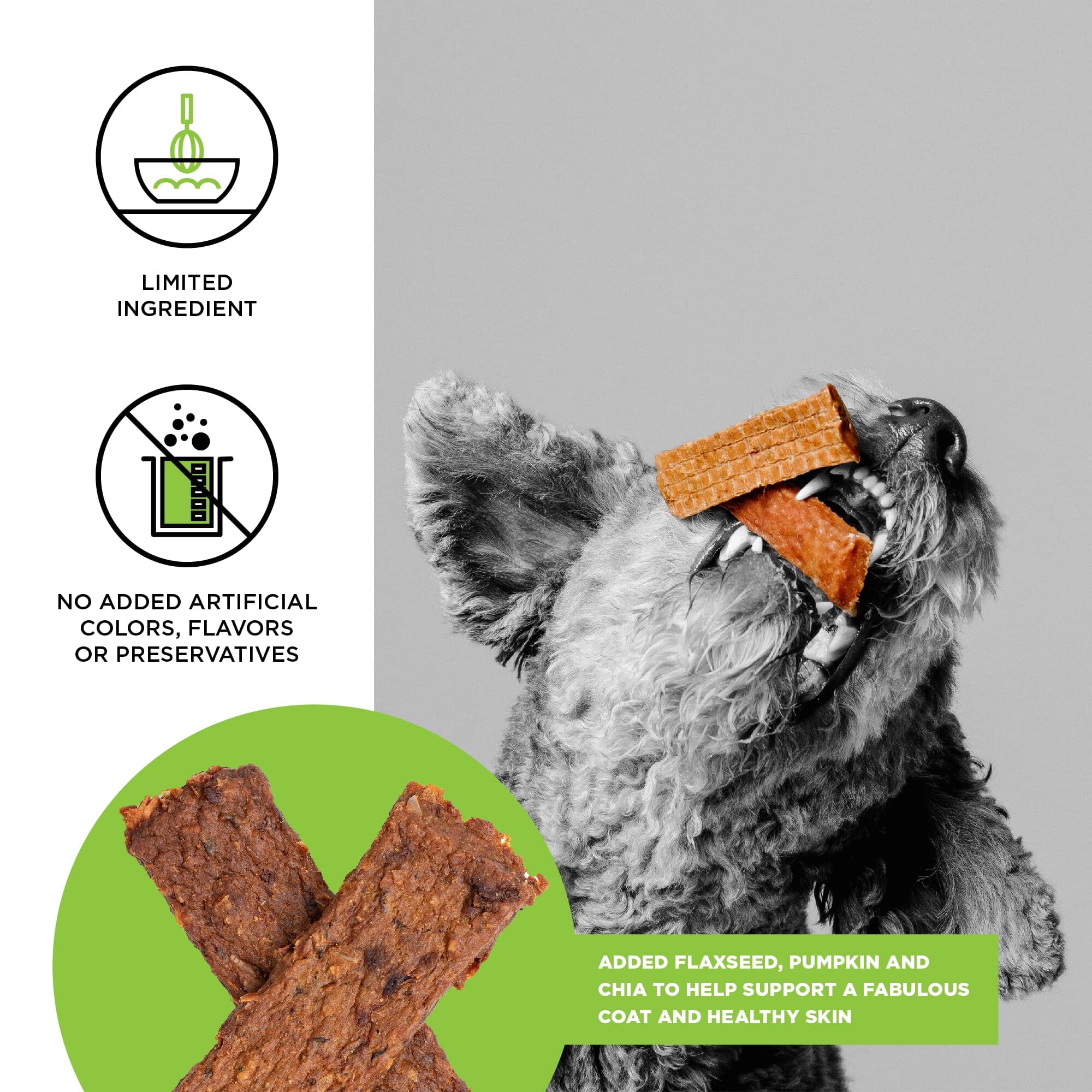 Bixbi Skin & Coat Chicken Breast Jerky Dog Treats