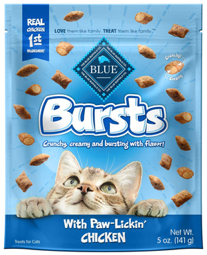 Blue Buffalo Bursts Crunchy and Creamy Chicken Crunchy Cat Treats 5 Oz