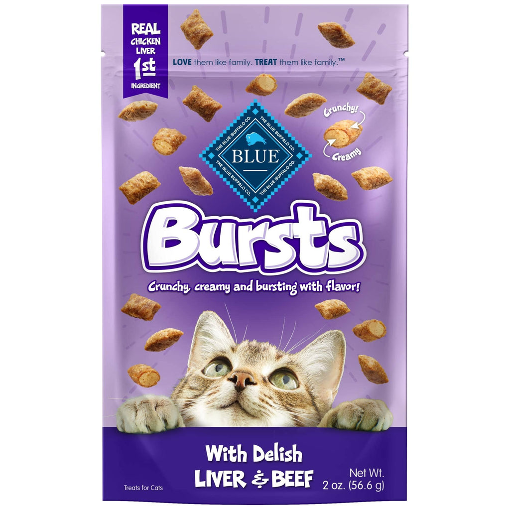 Blue Buffalo Bursts Crunchy and Creamy Liver and Beef Crunchy Cat Treats  