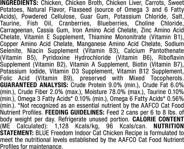 Blue Buffalo Freedom Indoor Chicken Canned Cat Food