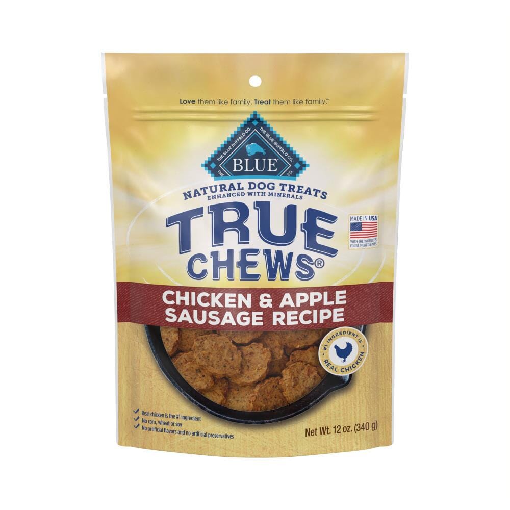 Blue Buffalo True Chews Premium Chicken and Apple Sausage Natural Dog Treats - 12 Oz