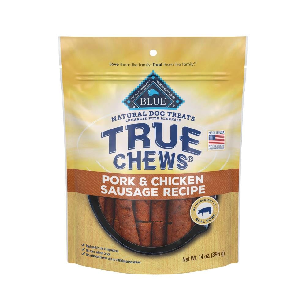 Blue Buffalo True Chews Premium Pork Chicken and Sausage Natural Dog Treats - 14 Oz