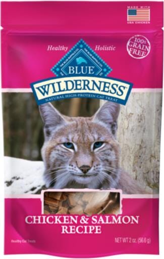 Blue Buffalo Wilderness Grain-Free Chicken and Salmon Soft Moist Cat Treats - 2 Oz