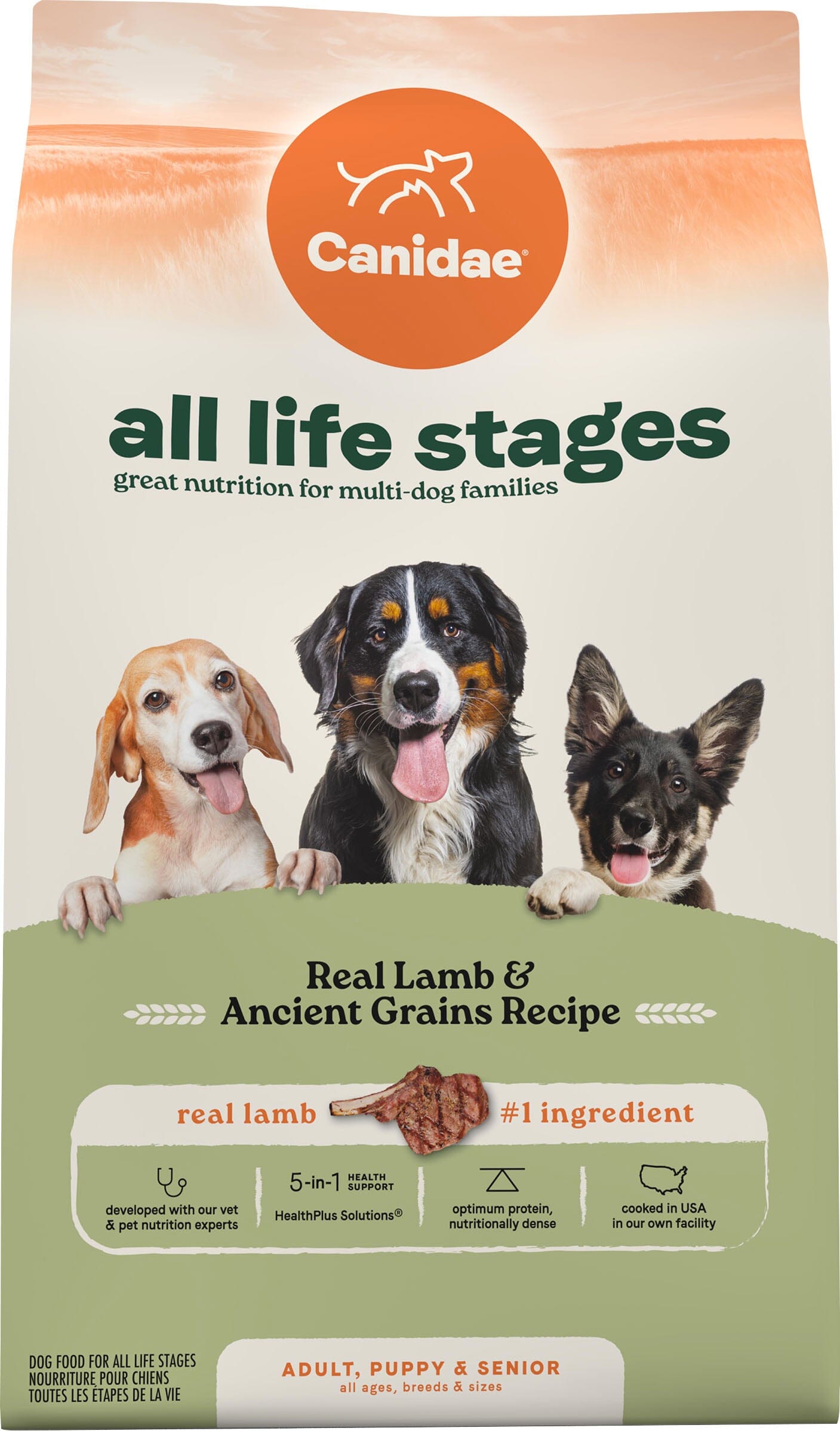 Canidae All Life Stages Premium Dry Dog Food - Real Lamb & Ancient Grains - 5 Lbs