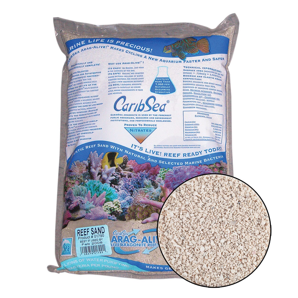 CaribSea Arag-Alive! Special Grade Reef Sand - 10 lb - Pack of 4