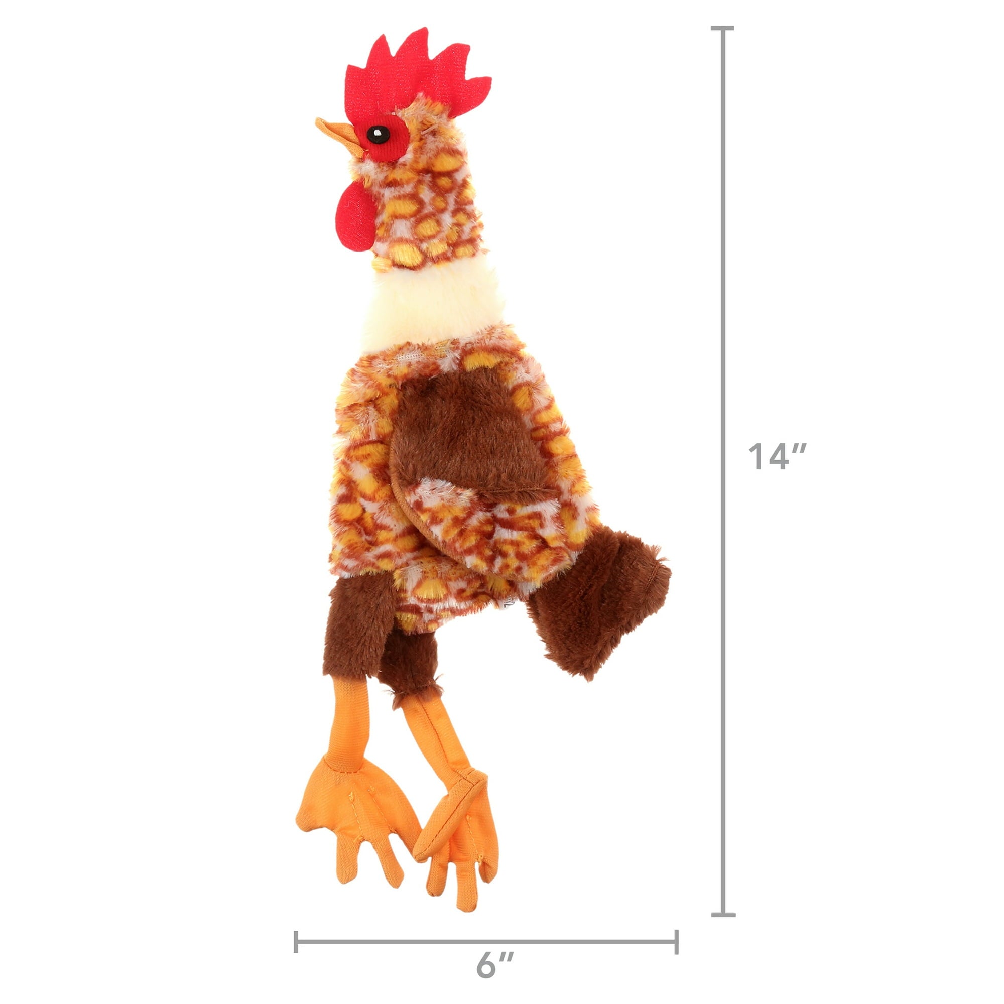 Ethical SPOT Skinneeez Stuffing-Free Barnyard Chicken Squeak and Soft Dog Toy