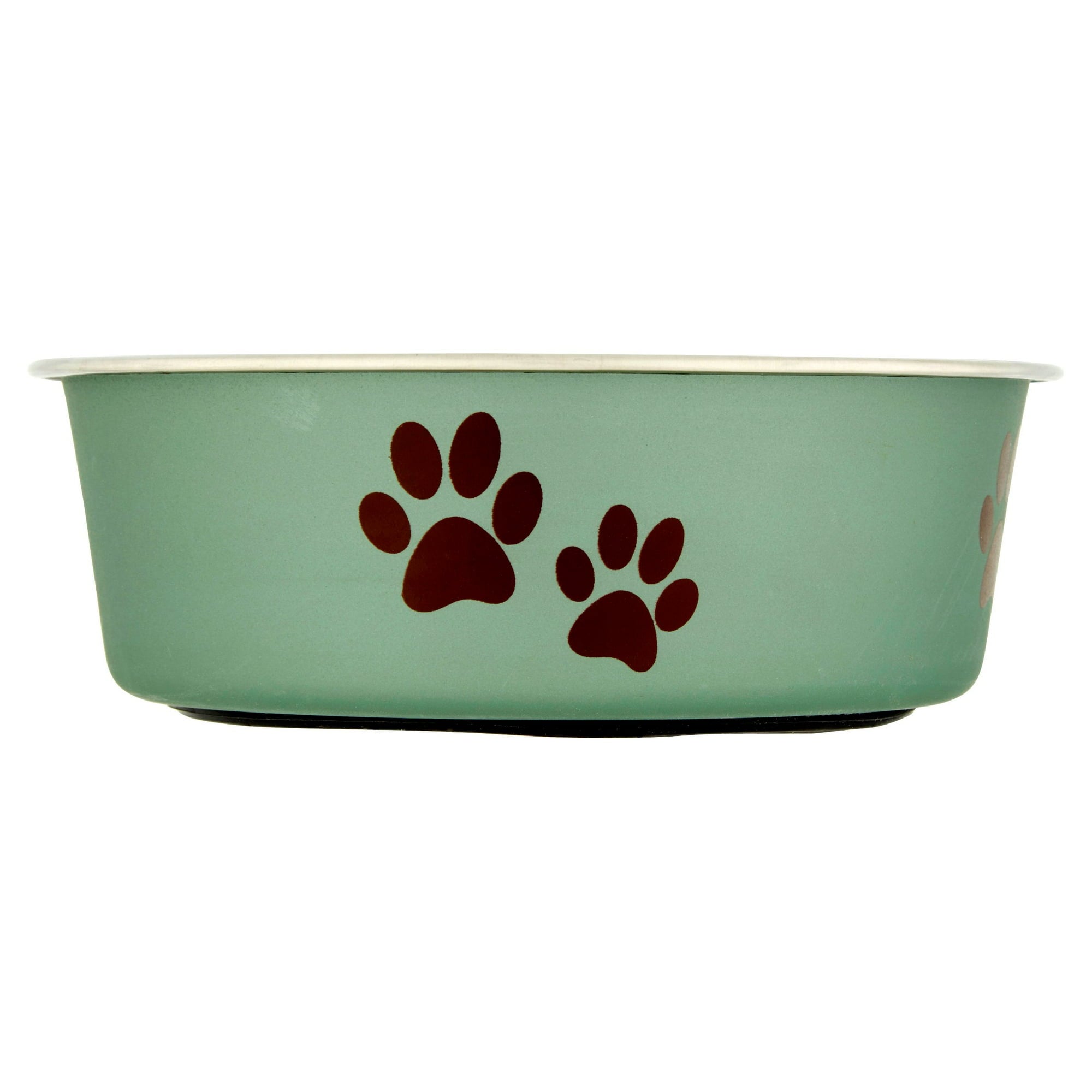 Loving Pets Bella Stainless Steel Cat and Dog Bowl Artichoke Green Large