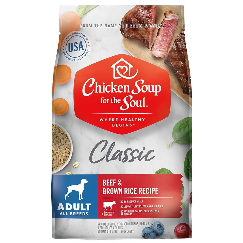 Chicken Soup for the Soul Beef and Brown Rice Dry Dog Food - 28 Lbs