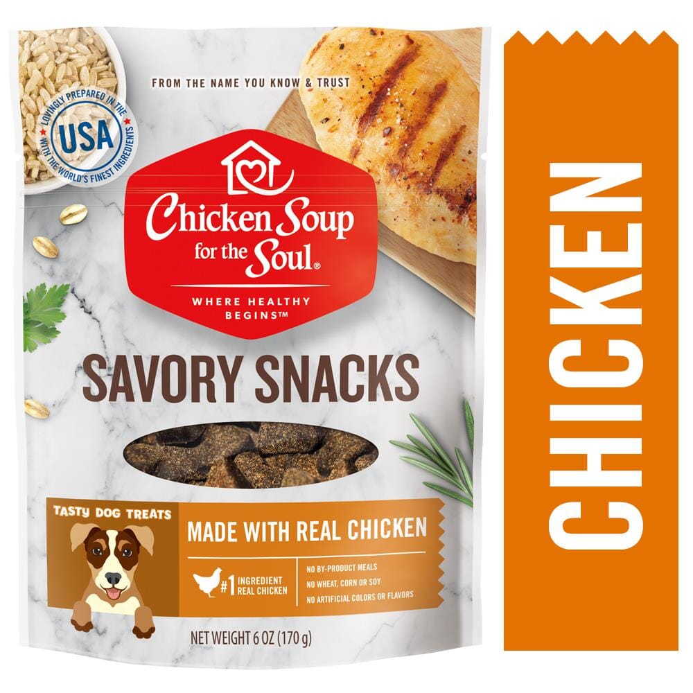 Chicken Soup for the Soul Savory Snacks Chicken Soft and Chewy Dog Treats - 6 Oz - 6 Pack