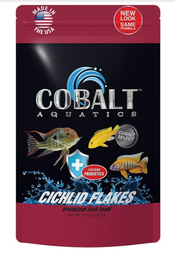 Cobalt Aquatics Cichlid Flaked Fish Food - 2 Oz