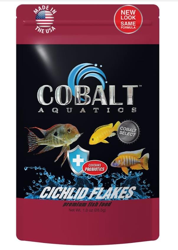Cobalt Aquatics Cichlid Flakes Fish Food - 1 Oz