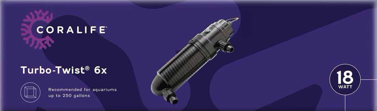 Coralife Turbo-Twist UV Sterilizer - 6x - 18 W