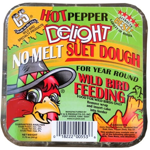 C&S Delight No Melt Suet Dough Wild Bird Food - Hot Pepper - 11.75 Oz