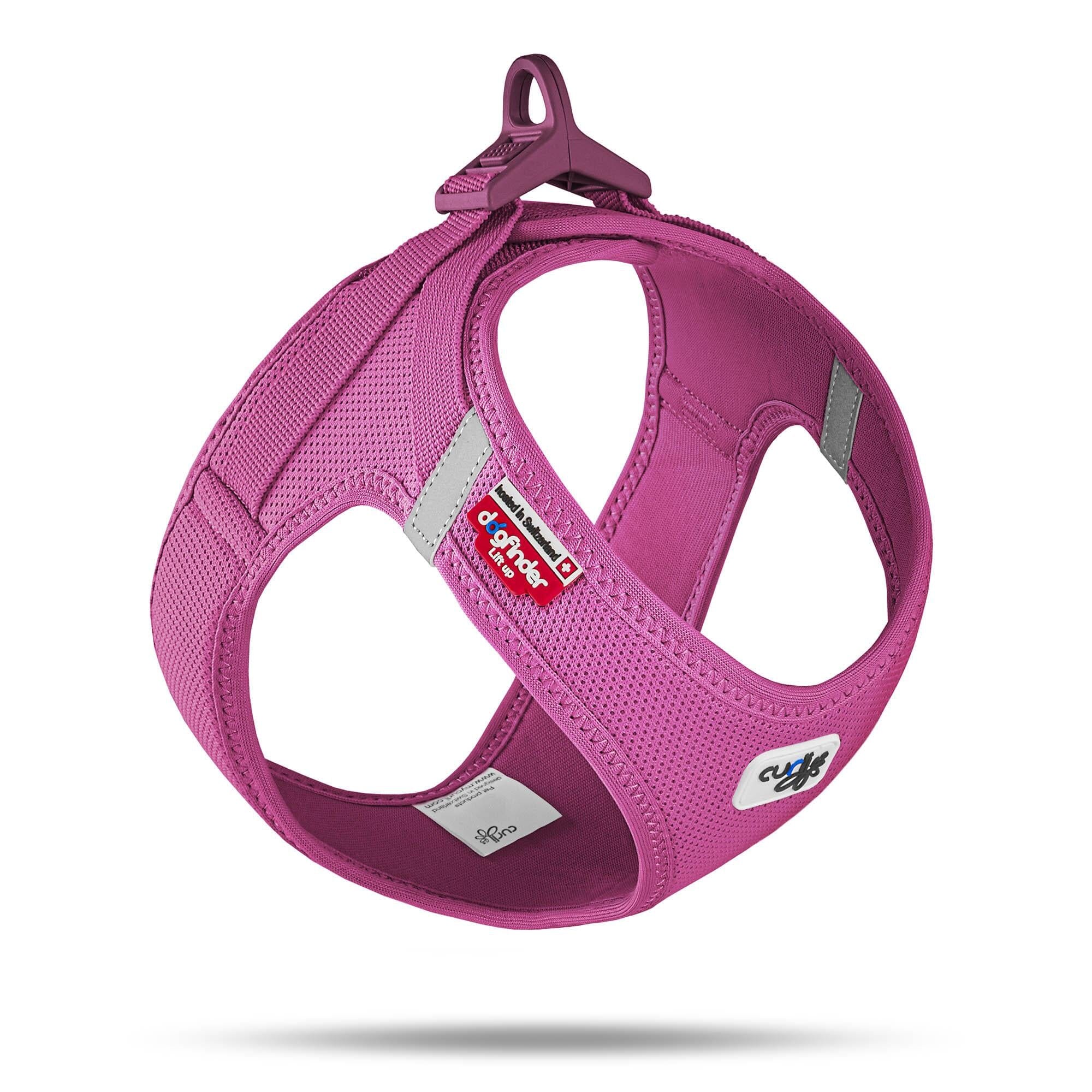 Curli Clasp Mesh Vest Dog Harness - Fuschsia - Extra Small