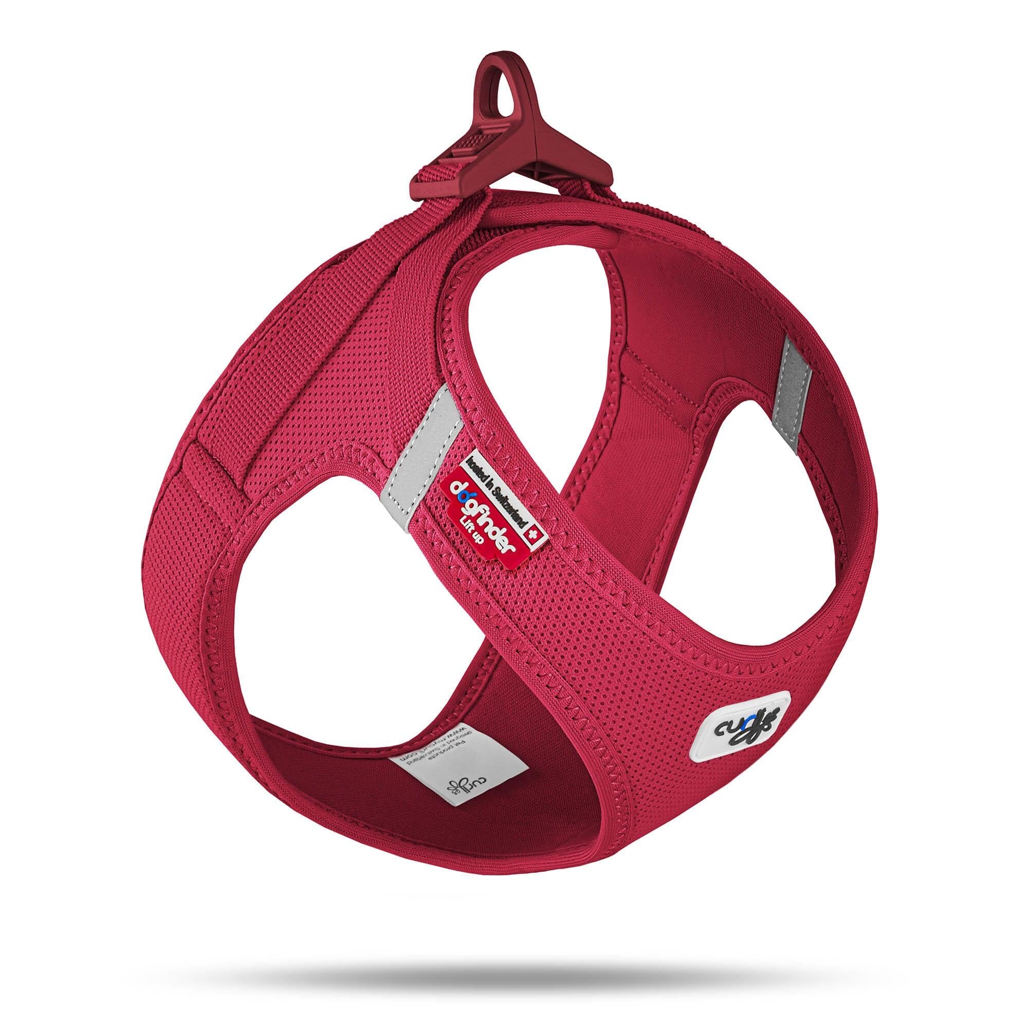 Curli Clasp Mesh Vest Dog Harness - Red - XXXS