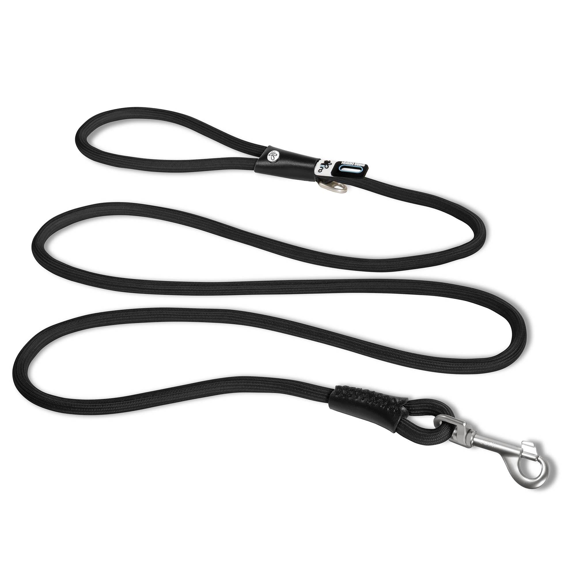 Curli Stretch Comfort Dog Leash - Black - Medium