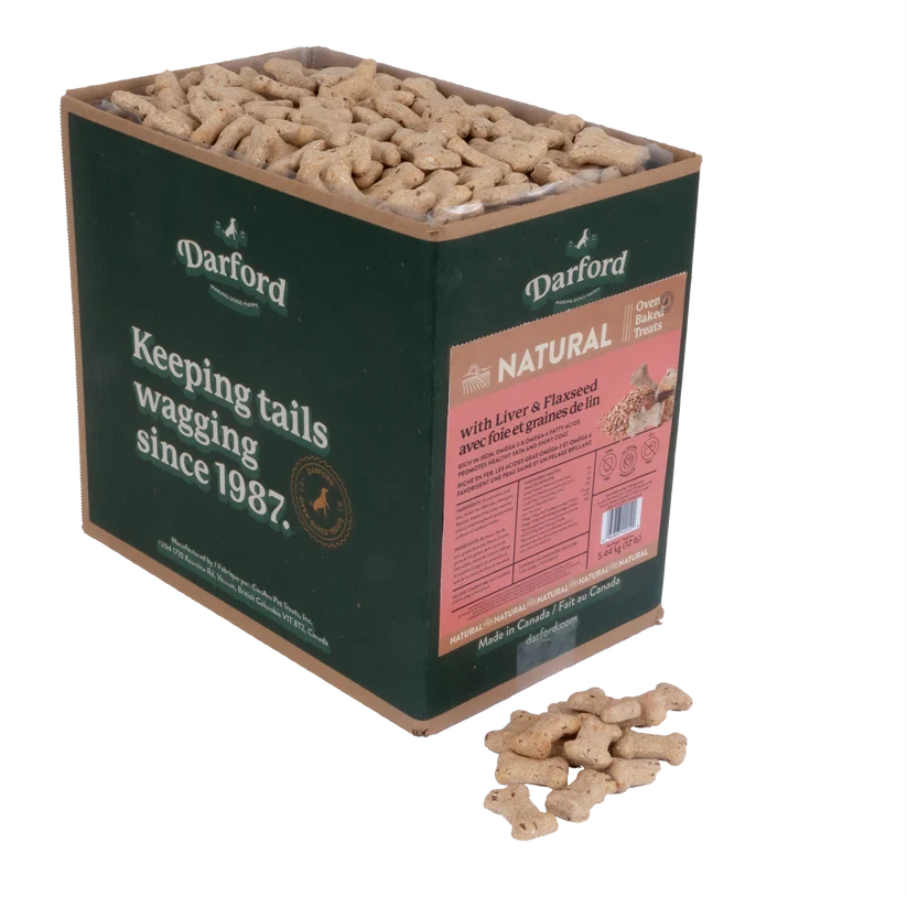 Darford Liver & Flaxseed Mini's Bulk Dog Biscuit Treats - 12 lbs