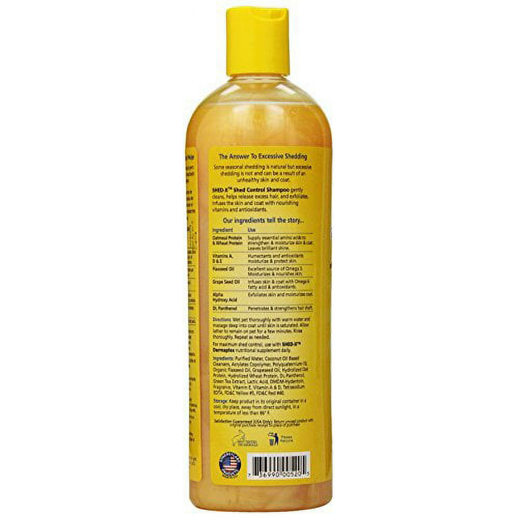 Synergy Labs Shed-X Control Vitamin and Antioxidant Exfoliating Dog Shampoo - 16 Oz