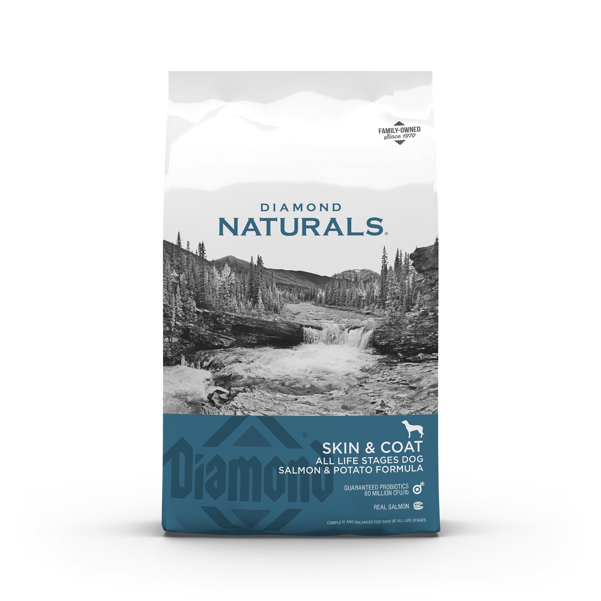 Diamond Naturals Real Meat Skin and Coat Formula with Wild Caught Salmon Dry Dog Food - 30 Lbs