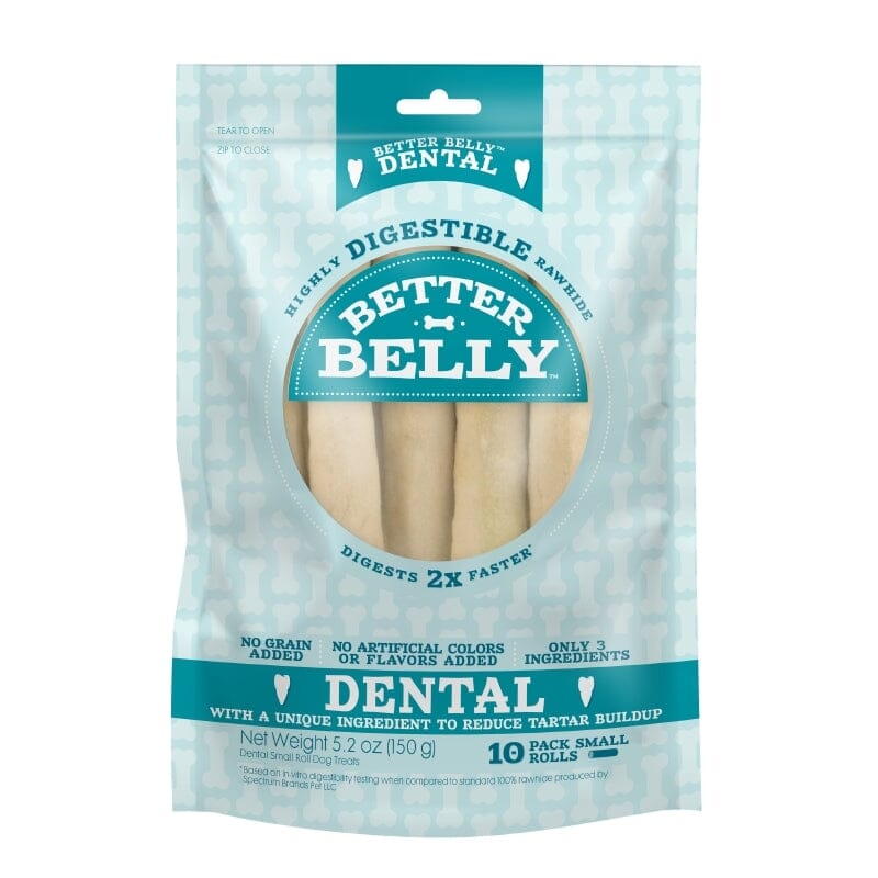 Dingo Better Belly Dental Rolls Natural Dog Chews - Small - 10 Pack